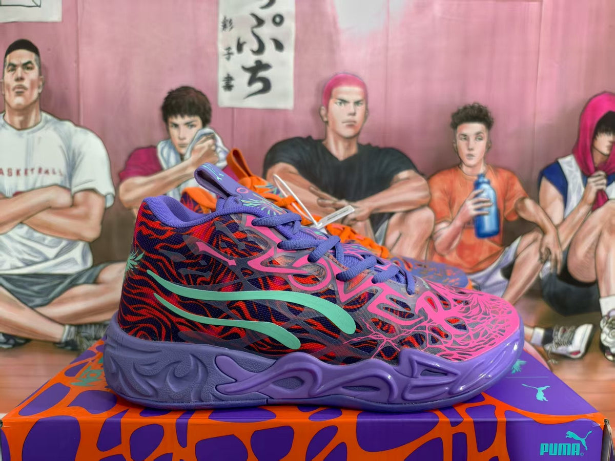 Puma Purple-Red Basketball Sneakers