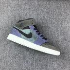 Jordan 1 Mid Gray Purple Sneakers 852842-203