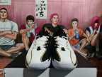 Nike White Black Gold Basketball Sneakers