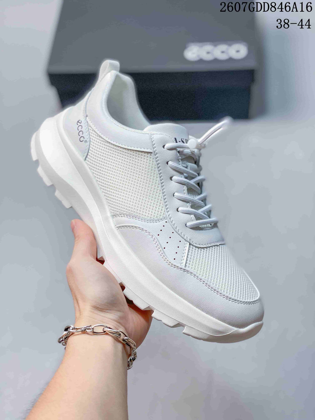 ECCO 2607GDD846A16 White Mesh Casual Sneakers