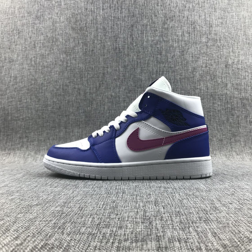Jordan Air 1 Mid Blue Pink Sneakers 554724-451