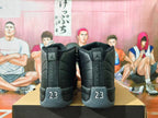 Jordan 12 Retro Black Grey Orange High-Top Sneakers