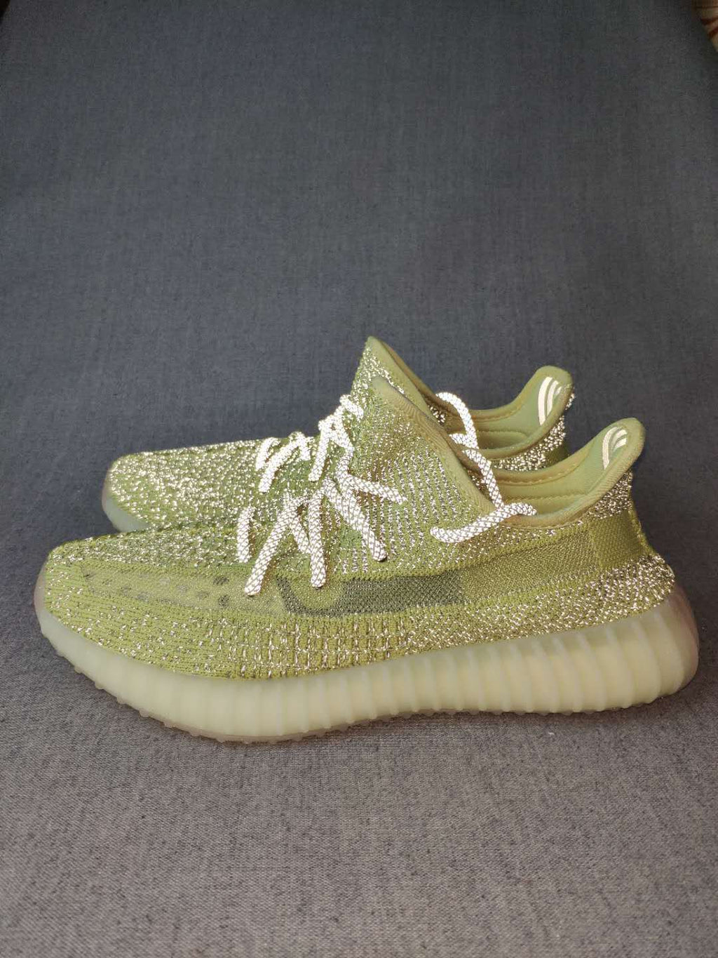Yeezy 350 V2 Knit Sneakers Green Glow