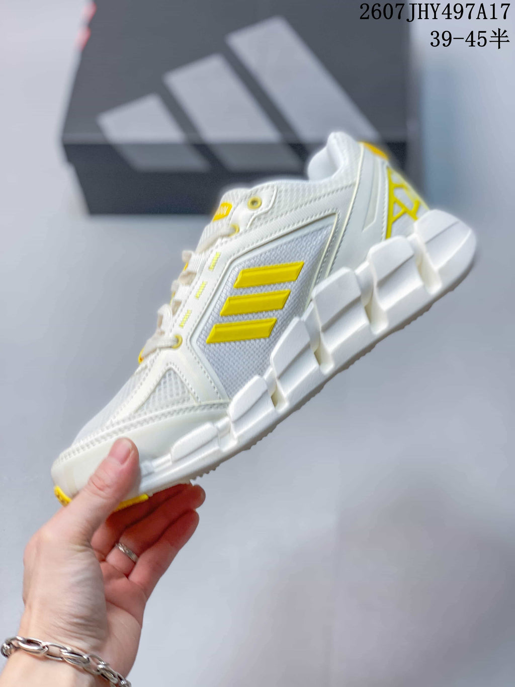 Adidas Climacool Ventage White Yellow Running Sneakers