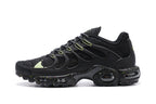 Nike Air Max Plus Black Sneakers with Lime Accents
