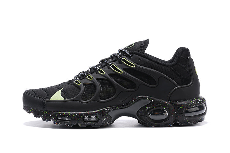Nike Air Max Plus Black Sneakers with Lime Accents