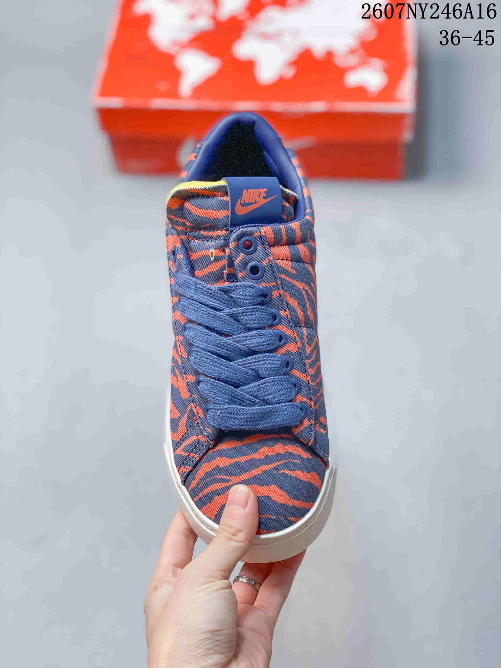 Nike Devin Booker x Blazer Low Sneakers Blue/Orange 2607NY246A16