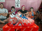 Nike Orange and White Basketball Sneakers