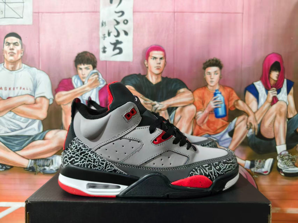 Jordan 3 Retro Sneakers Grey Black Red