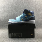 Jordan Air Jordan 1 Mid Blue Graphic Sneakers BV7446-400