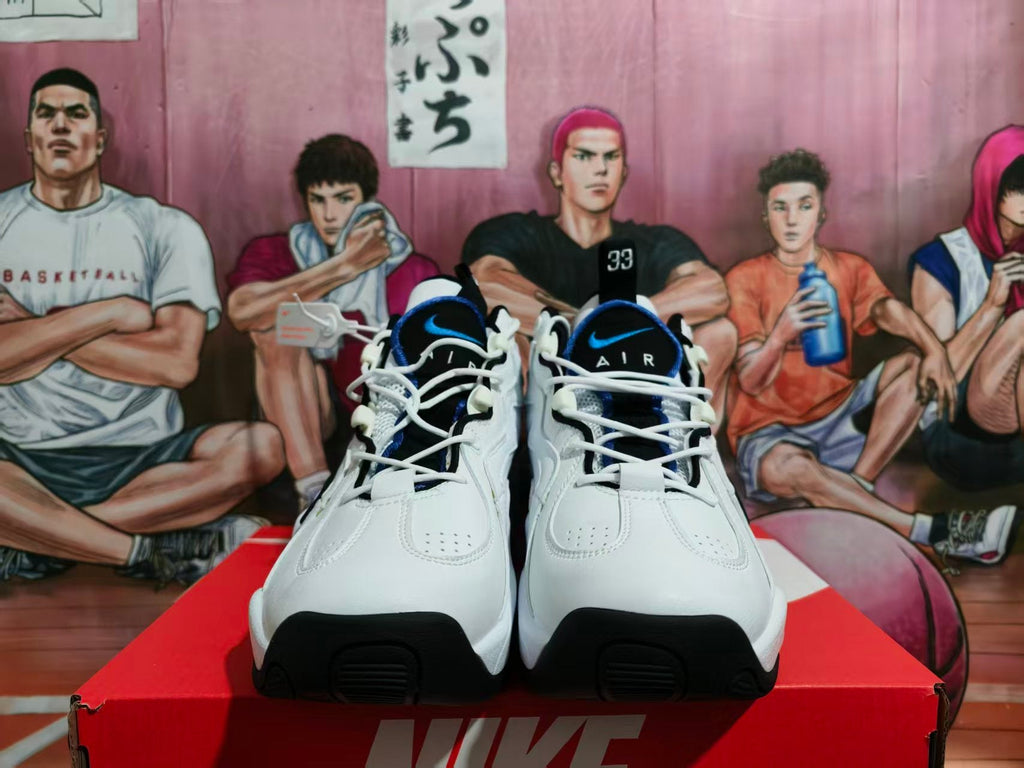 Nike Air Basketball Sneakers White Black Royal Blue