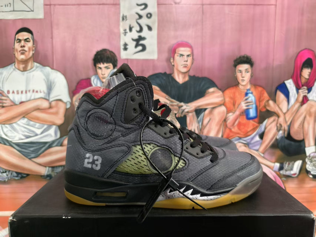 Jordan 5 High-Top Sneakers Grey Black