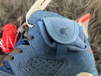 Jordan 6 Travis Sky Blue Suede Sneakers