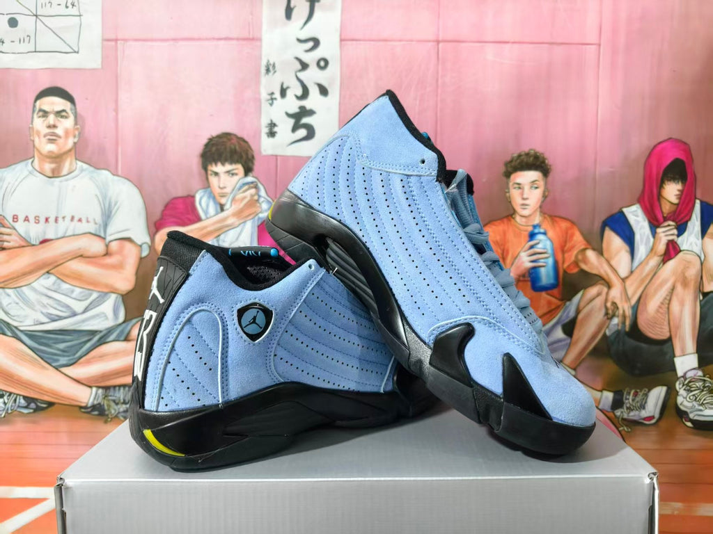 Jordan 14 Retro Basketball Sneakers Blue Black