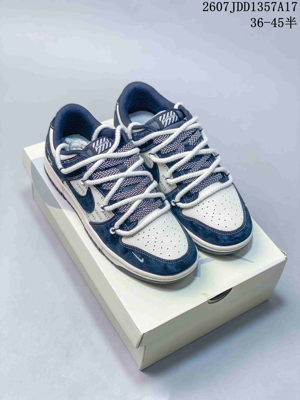Nike SB Dunk Low Sneakers Navy and White