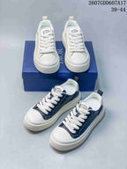 Dior Low-Top Sneakers White and Navy 2607GDD607A17