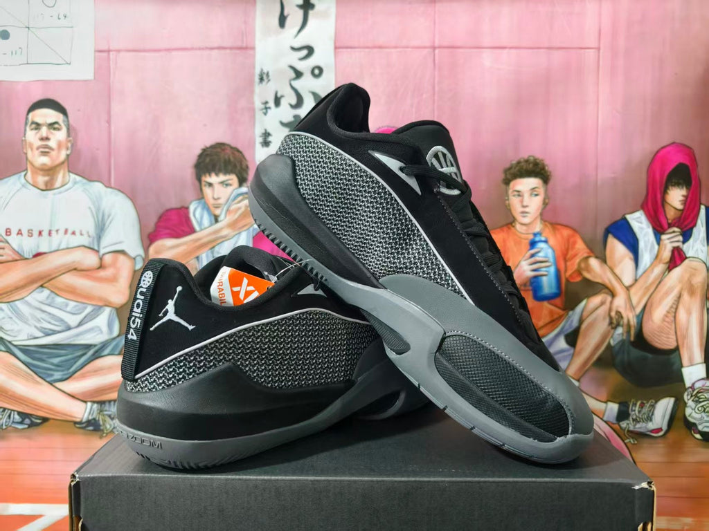 Jordan Black Grey Basketball Sneakers