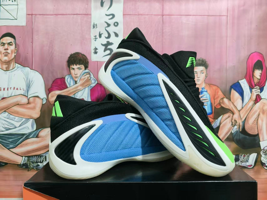 adidas Basketball Shoes Black Blue and Volt
