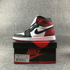 Air Jordan 1 High Black Toe Sneakers 555088-184