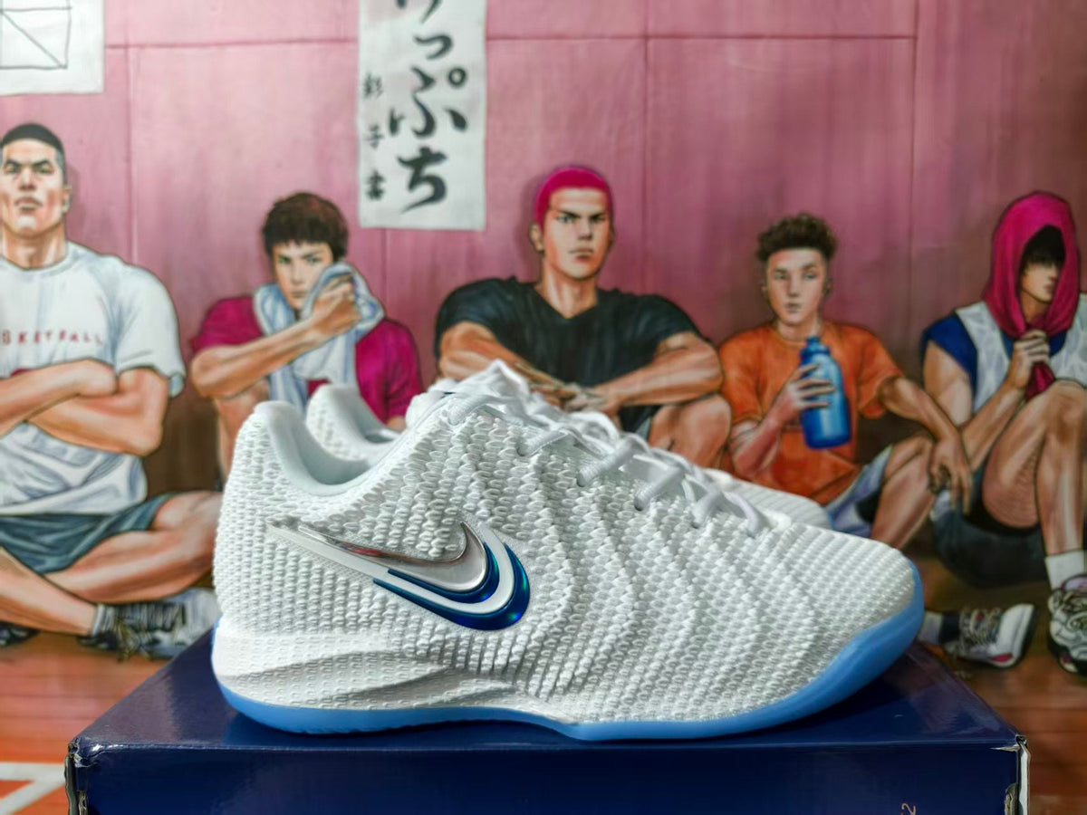 Nike Kobe 8 Basketball Shoes White and Blue
