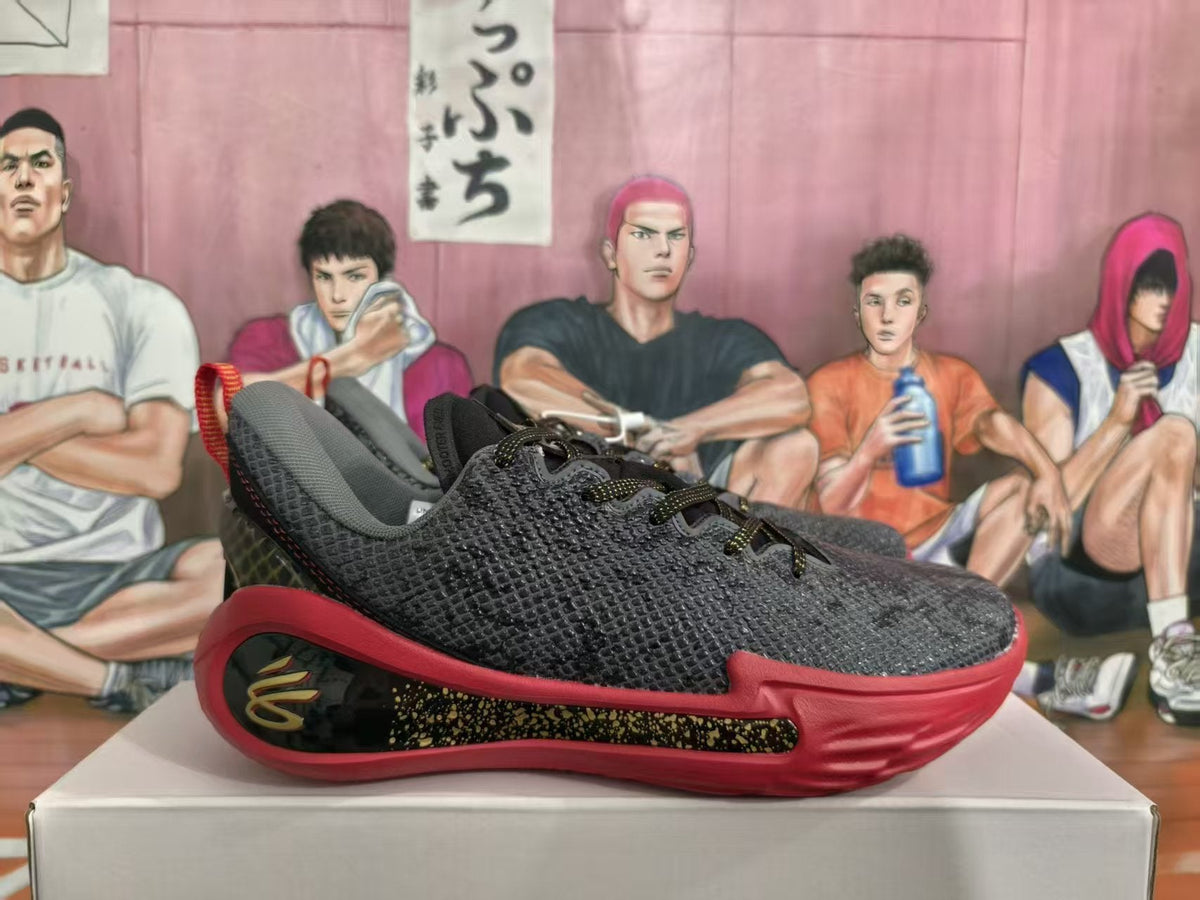 Year of the Snake Black and Red Basketball Sneakers