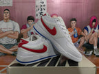 Nike Low-Top Sneakers White Red and Blue