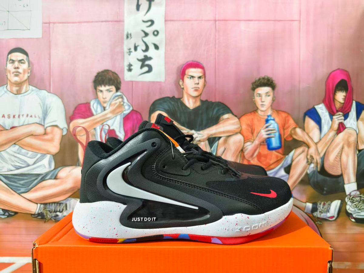 Nike Basketball Shoes Black Multicolor Speckled Sole
