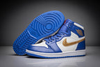 Jordan Air Jordan 1 High Sneakers Blue White Gold