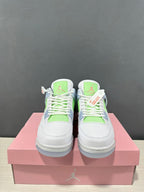 Air Jordan 4 Retro White Pink Green Sneakers IB7068-100