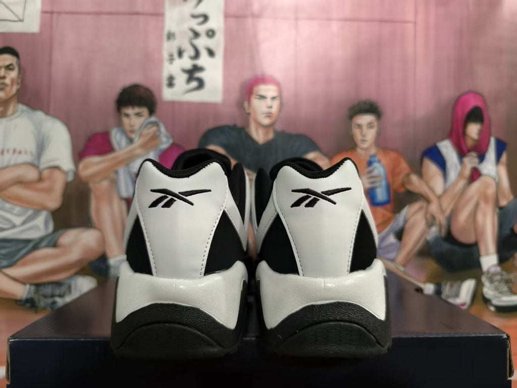 Reebok Black White High-Top Basketball Sneakers