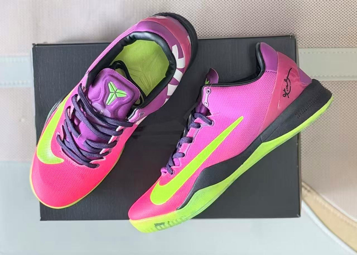 Nike Kobe 8 Basketball Shoes in Pink and Volt