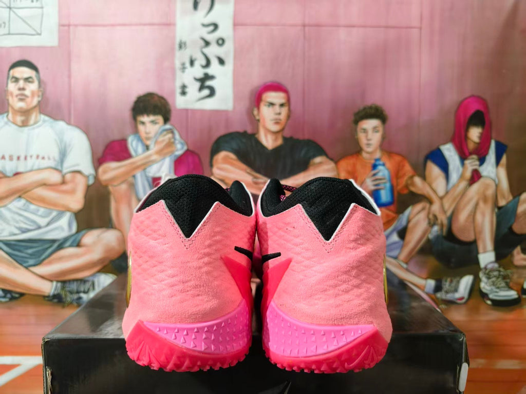 Nike Pink Gold Basketball Sneakers