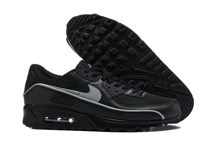 Nike Air Max 90 Black and Silver Sneakers