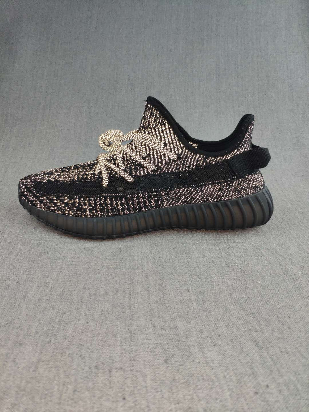 Yeezy 350 V2 Black Reflective-Style Sneakers