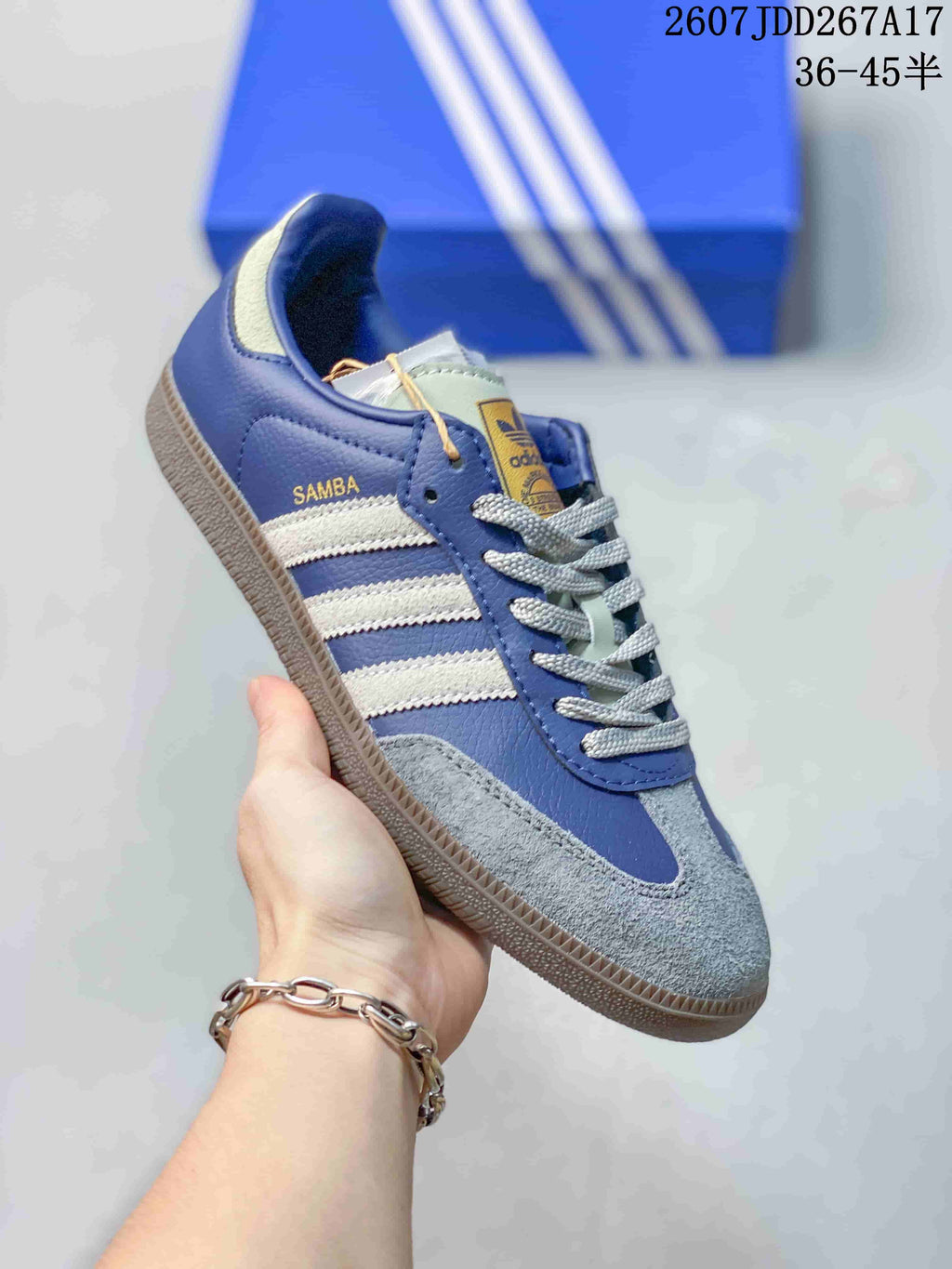 adidas Samba Sneakers Blue White Gray JDD267A17