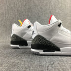 Jordan 3 White Cement Sneakers in White and Grey