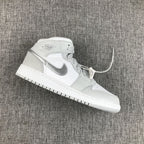 Jordan Air Jordan 1 Mid GS White Silver Sneakers