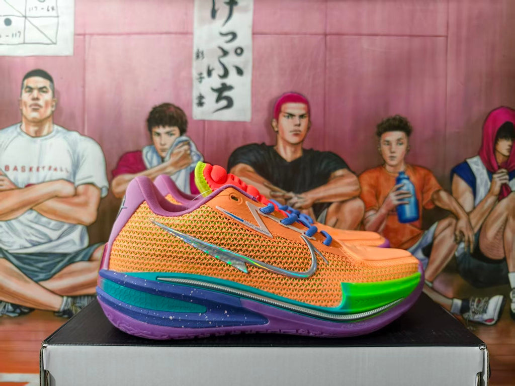 Nike Basketball Shoes Orange Silver Multicolor