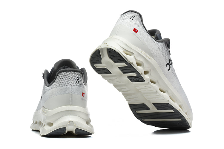 On Cloudmonster 3 Running Shoes, White and Grey