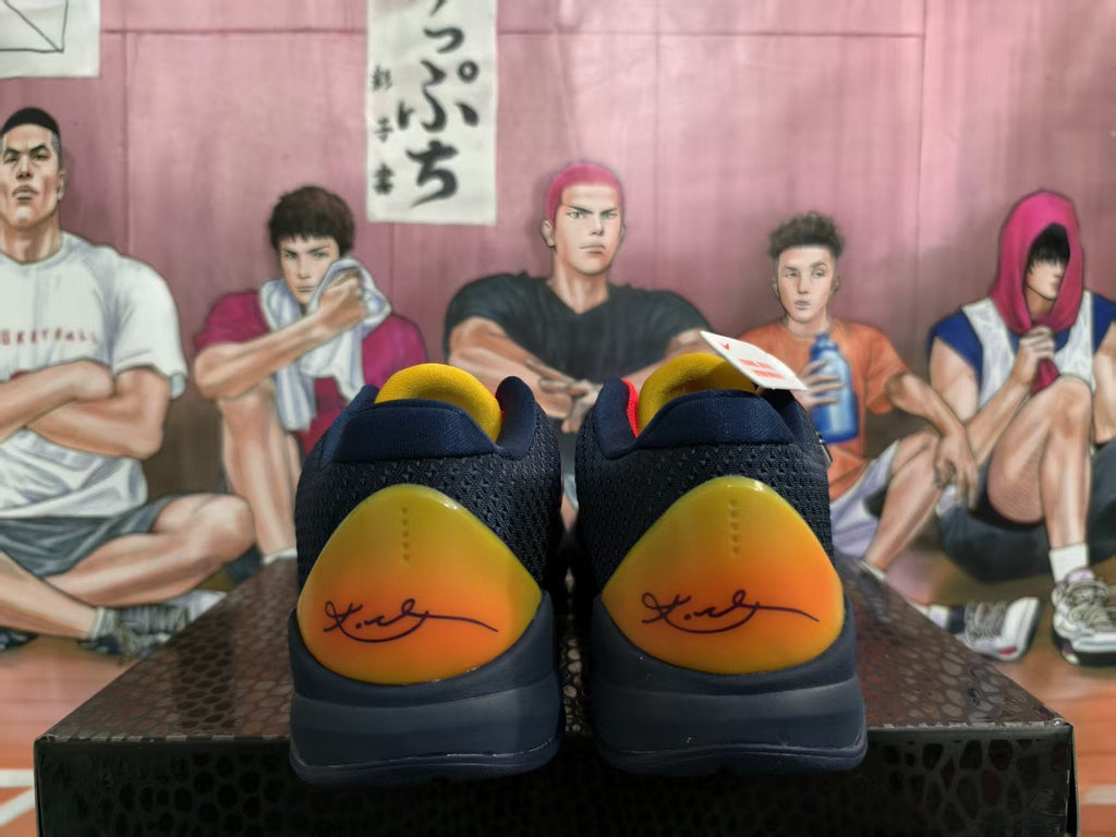 Nike Clark PE Basketball Sneakers Navy Red Yellow