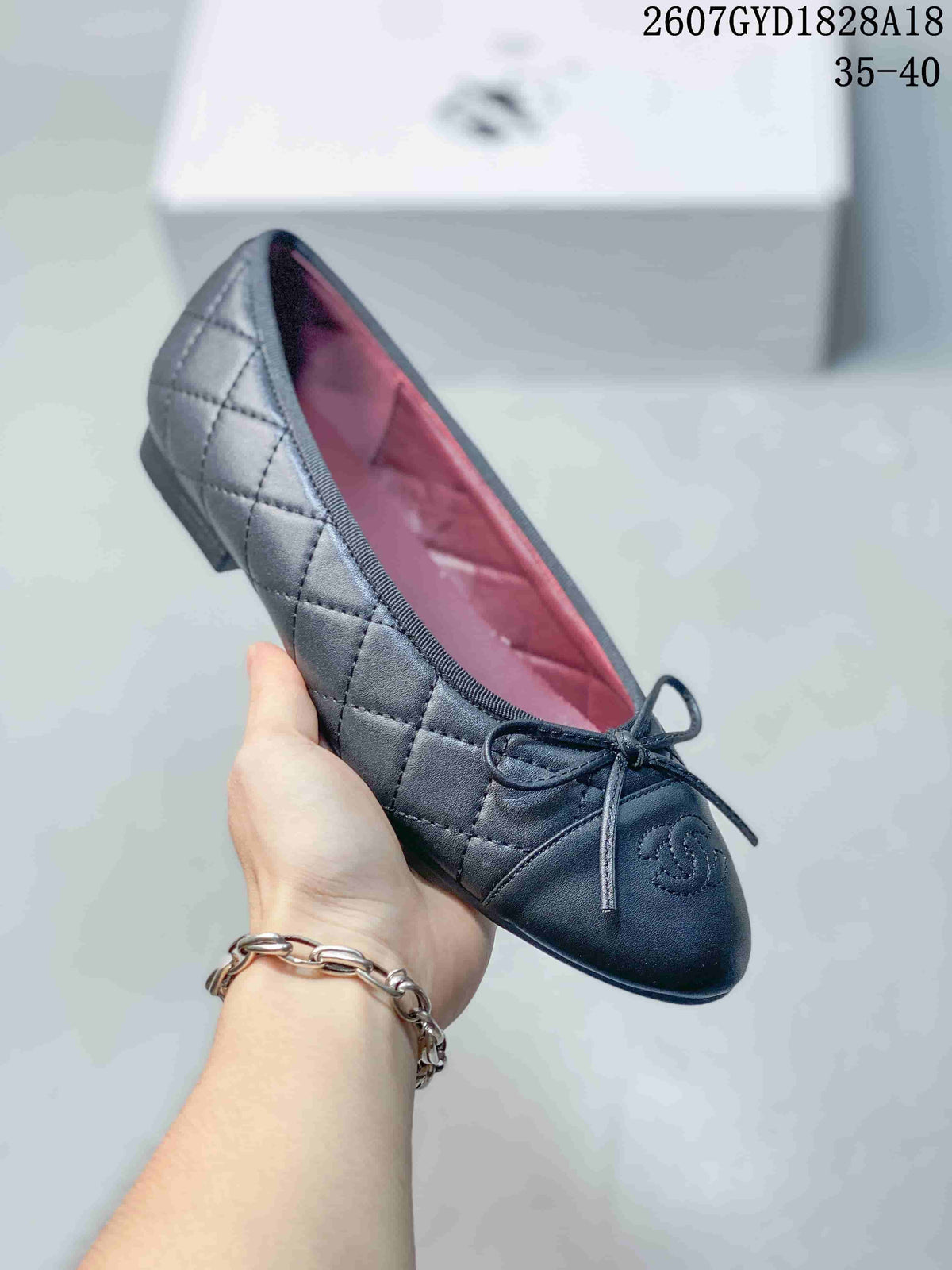 Chanel Quilted Ballet Flats Black 2607GYD1828A18