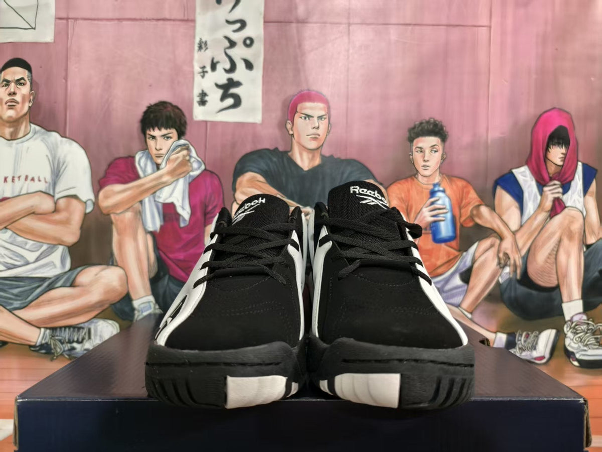 Reebok Black White High-Top Basketball Sneakers