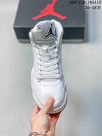 Jordan Air Jordan 5 Retro OG White Metallic High-Top Sneakers
