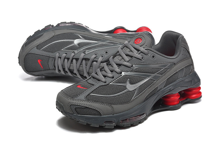 Nike Shox Ride 2 Gray and Red Sneakers