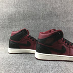 Jordan Air Jordan 1 Mid Sneakers Burgundy Black White