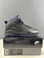 Jordan Air Jordan 10 High Black and Purple Sneakers 130209-051