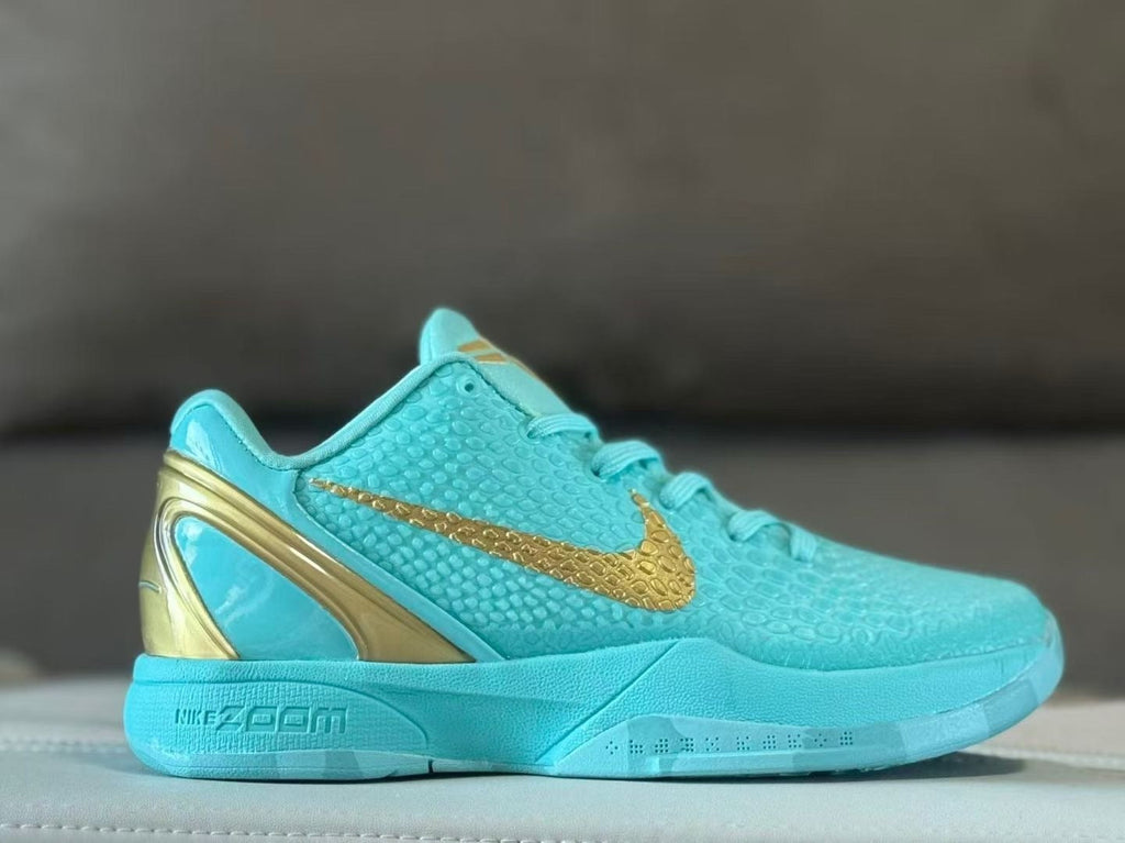 Nike Kobe 6 Sneakers Statue of Liberty Turquoise Gold