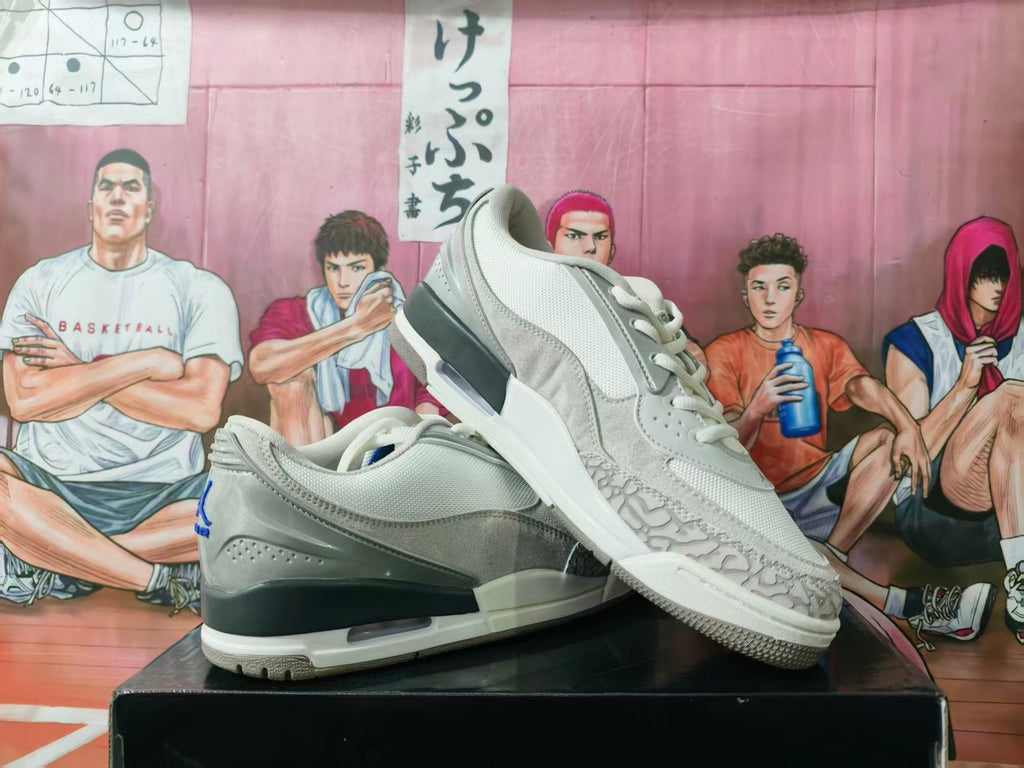 Jordan Grey White Basketball Sneakers