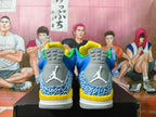 Jordan 3 Blue and Yellow Basketball Sneakers
