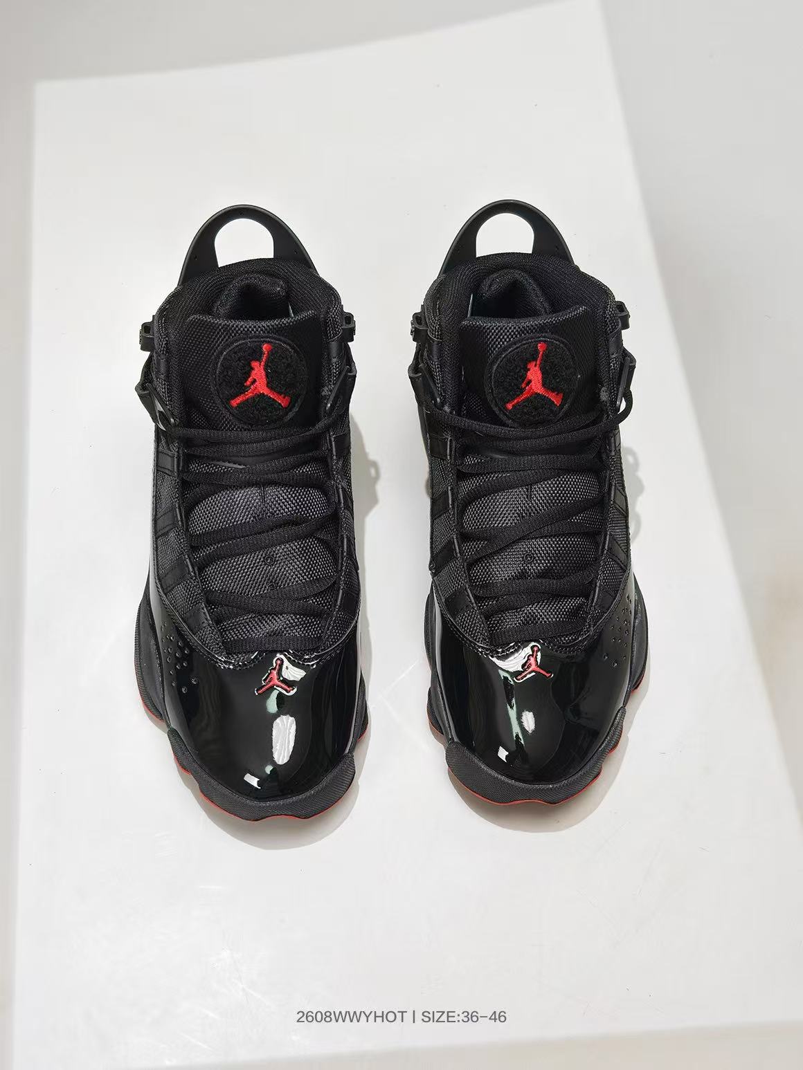 Jordan 6 Rings Sneakers Black Red